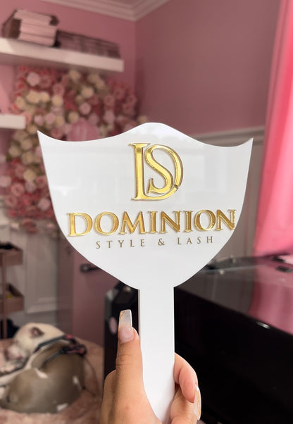 Mask mirror prop (custom 3D logo)